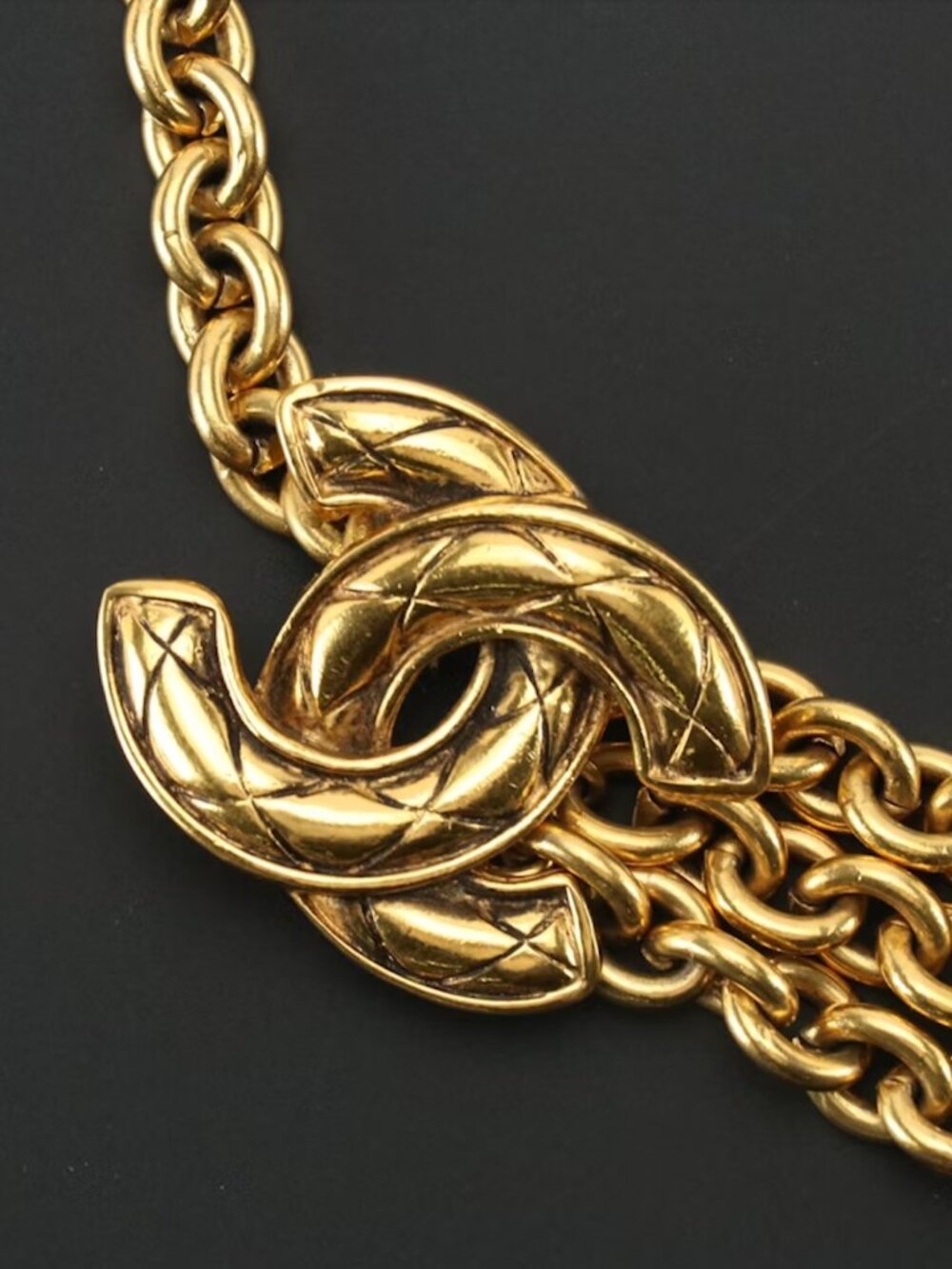Chanel Vintage Interlocking Chain CC Logo Waist Belt - Picture 2 of 8